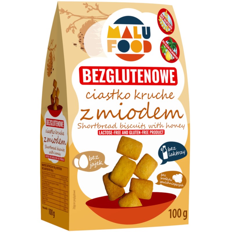 Malu Food Ciastka Kruche Miodowe B Glutenu G Sklep Dla Zdrowia Pl