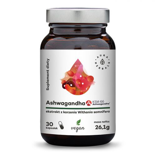 Aura Herbals Ashwagadha KSM-66 korzeń 500 mg 30 k