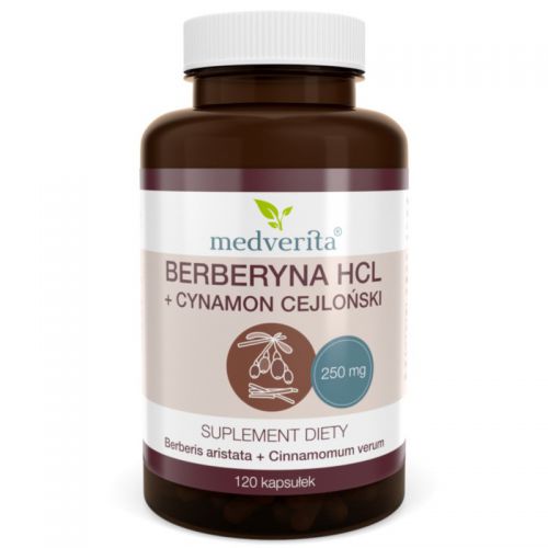 Medverita Berberyna HCL 98% + Cynamon 120 k