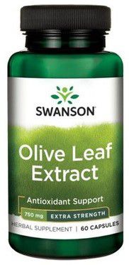 Swanson Olive Leaf Extract Liść Oliwny 750 Mg 60 K