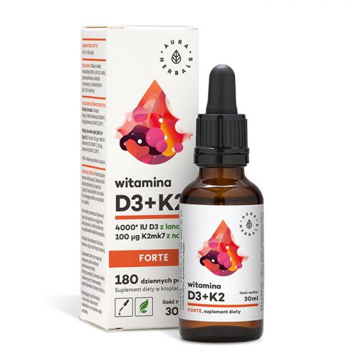 Aura Herbals Witamina D3 4000Iu K2100Mcg 6 SZT