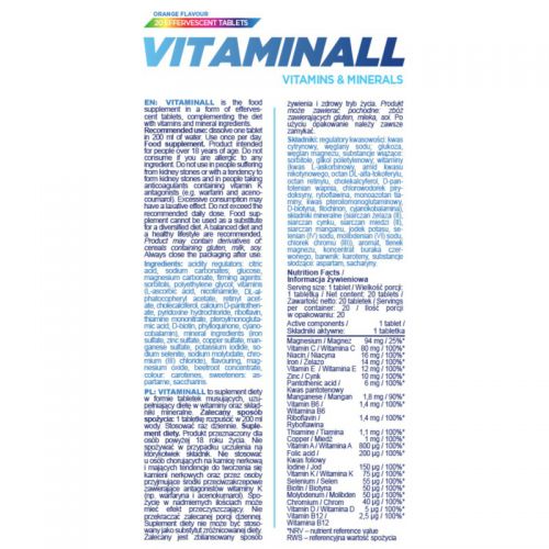 Allnutrition Vitaminal tabletki musujące 20 tab