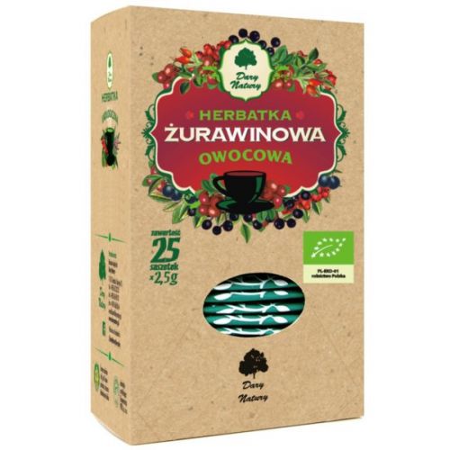 Dary Natury Herbata Żurawinowa Eko 25X2,5G