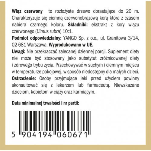 Yango Kora Wiązu Czerwonego 125 porcji 50 g