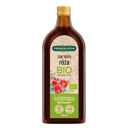 Premium Rosa BIO Sok z owoców róży 100% 500 ml