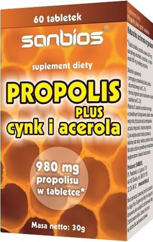 Sanbios Propolis Plus Wit C Cynk 60 T Odporność