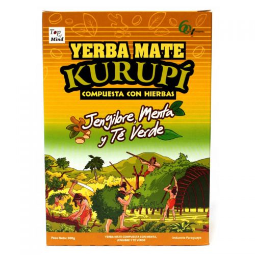 Yerba Mate Kurupi Ginger Mint and Green Tea 500 g