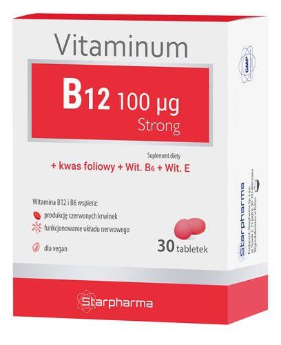 Starpharma Vitaminum B12 100 µg Strong 30 kapsułek