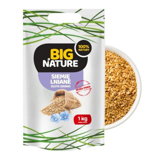 Big Nature Siemię Lniane Złote ziarno 1 kg