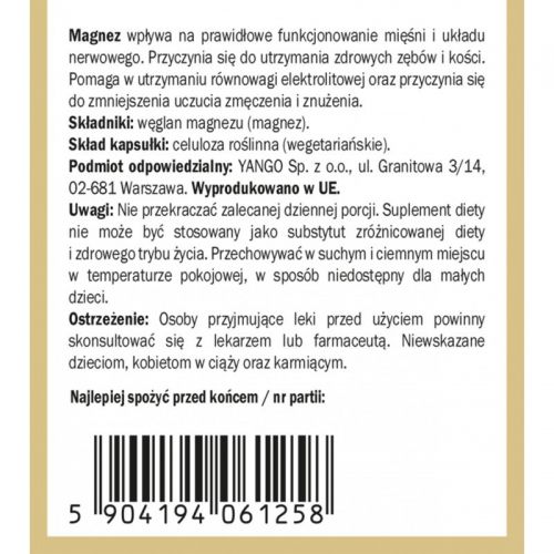 Yango Węglan Magnezu 90 k